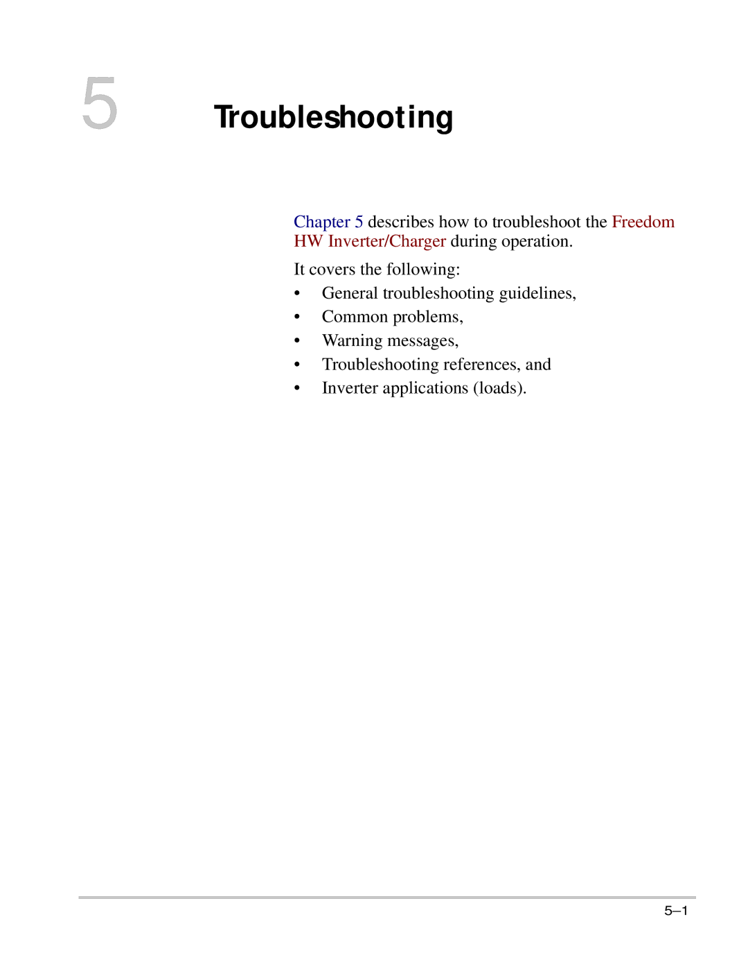 Xantrex Technology HW 1000 manual Troubleshooting, HW Inverter/Charger during operation 