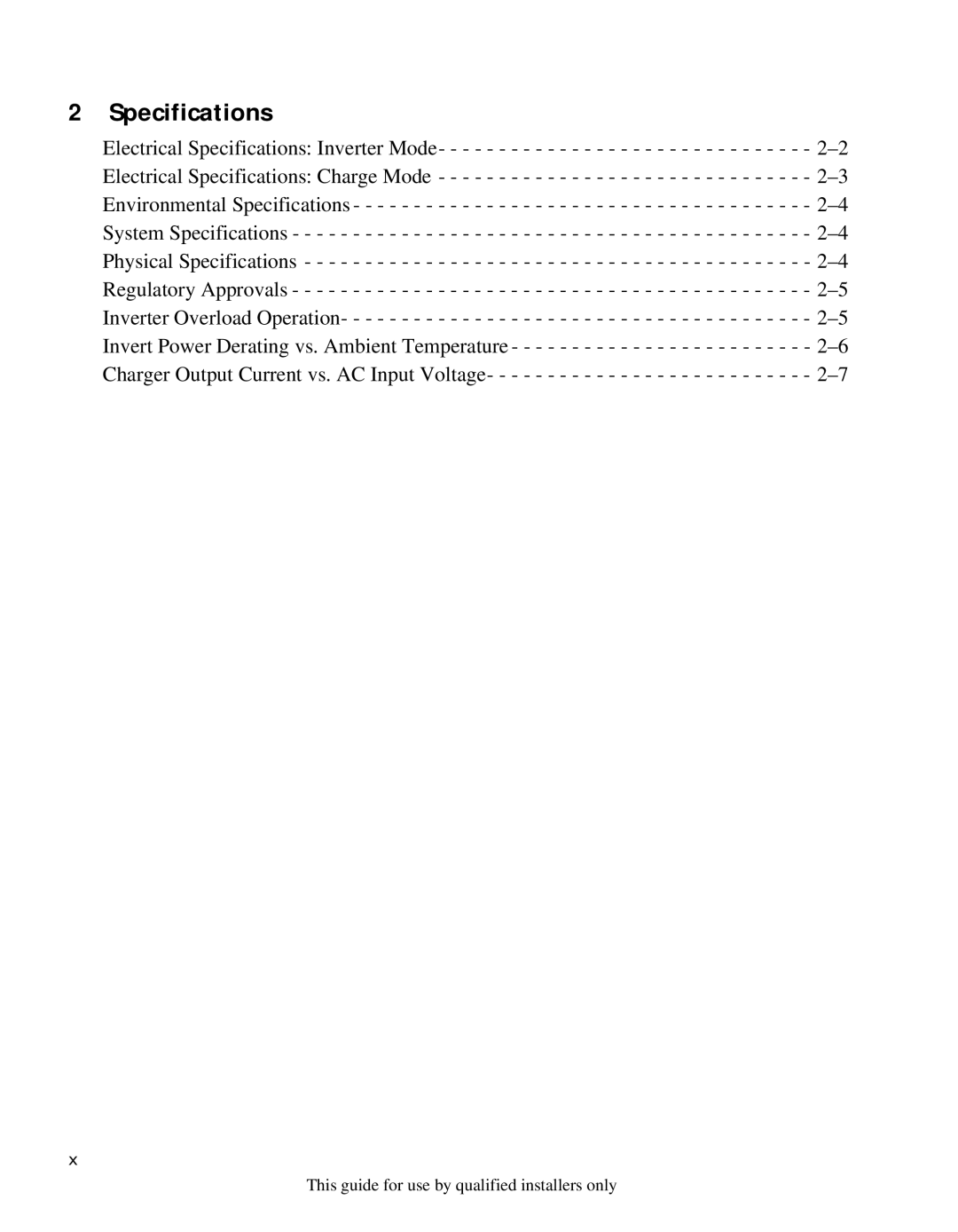 Xantrex Technology HW 1000 manual Electrical Specifications Inverter Mode 