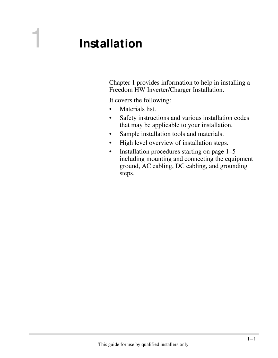 Xantrex Technology HW 1000 manual Installation 