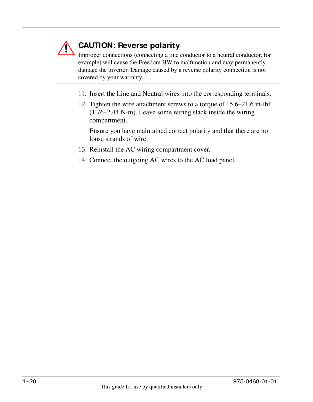 Xantrex Technology HW 1000 manual 975-0468-01-01 