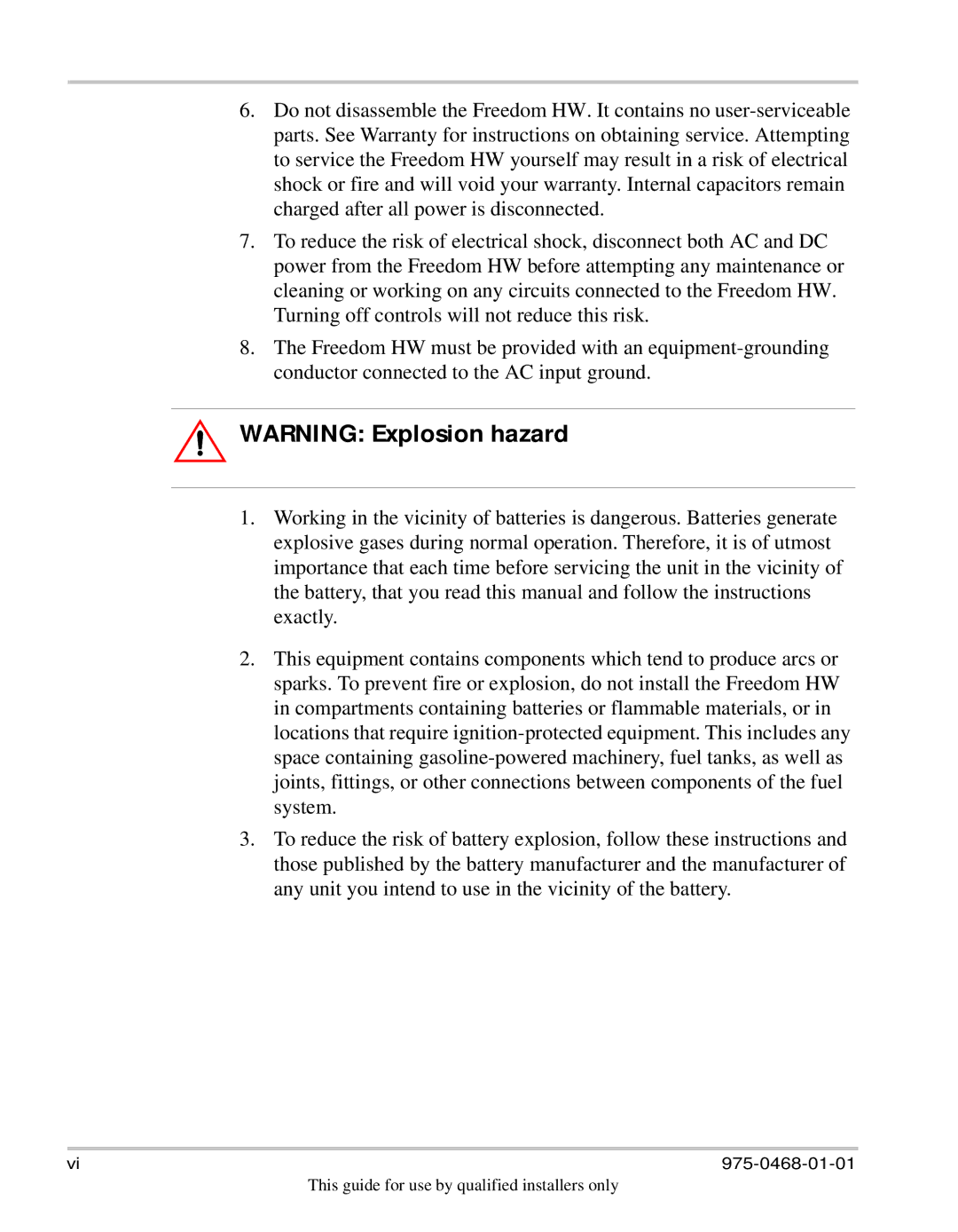 Xantrex Technology HW 1000 manual 975-0468-01-01 