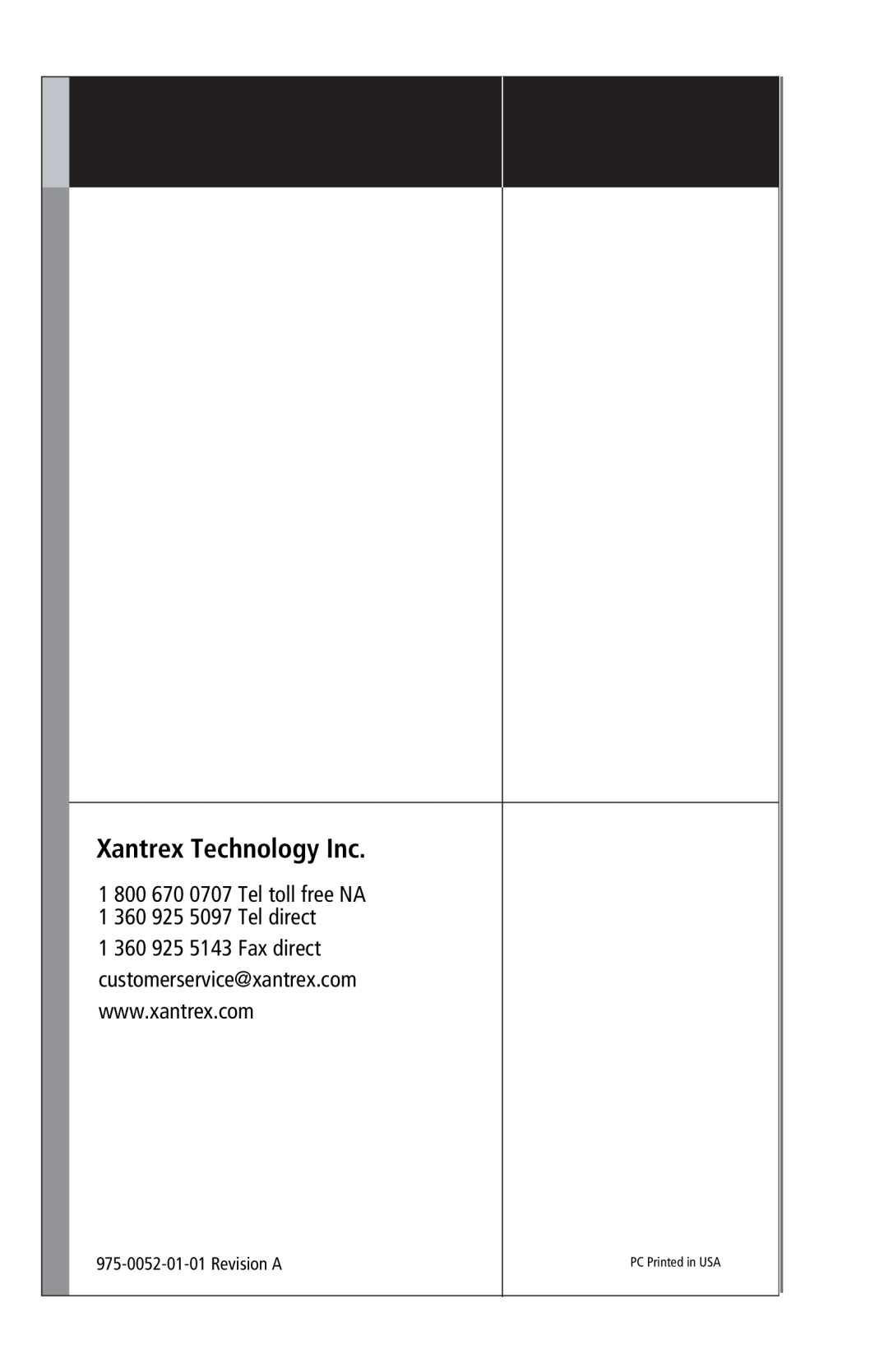 Xantrex Technology Inverter Communications Adapter manual Xantrex Technology Inc, Revision A, PC Printed in USA 