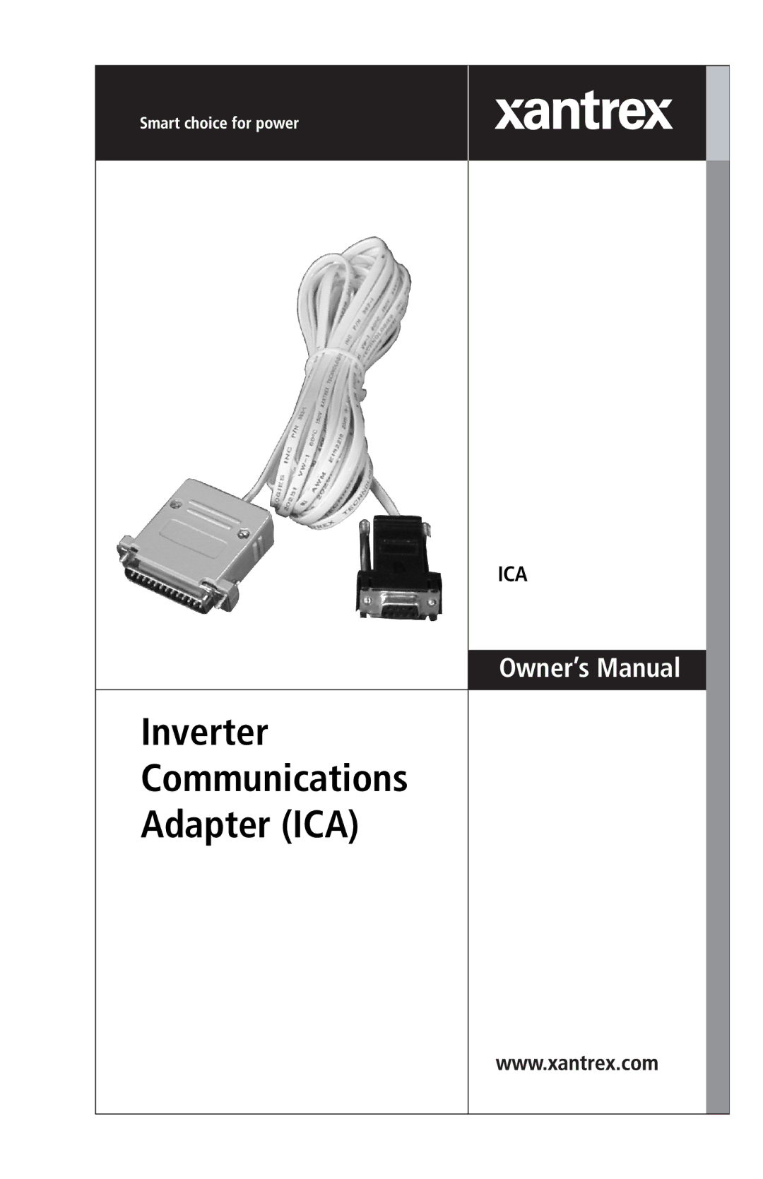 Xantrex Technology manual Inverter Communications Adapter ICA 