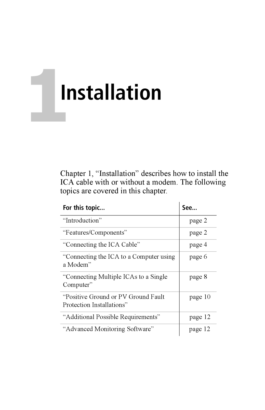 Xantrex Technology Inverter Communications Adapter manual 1Installation 