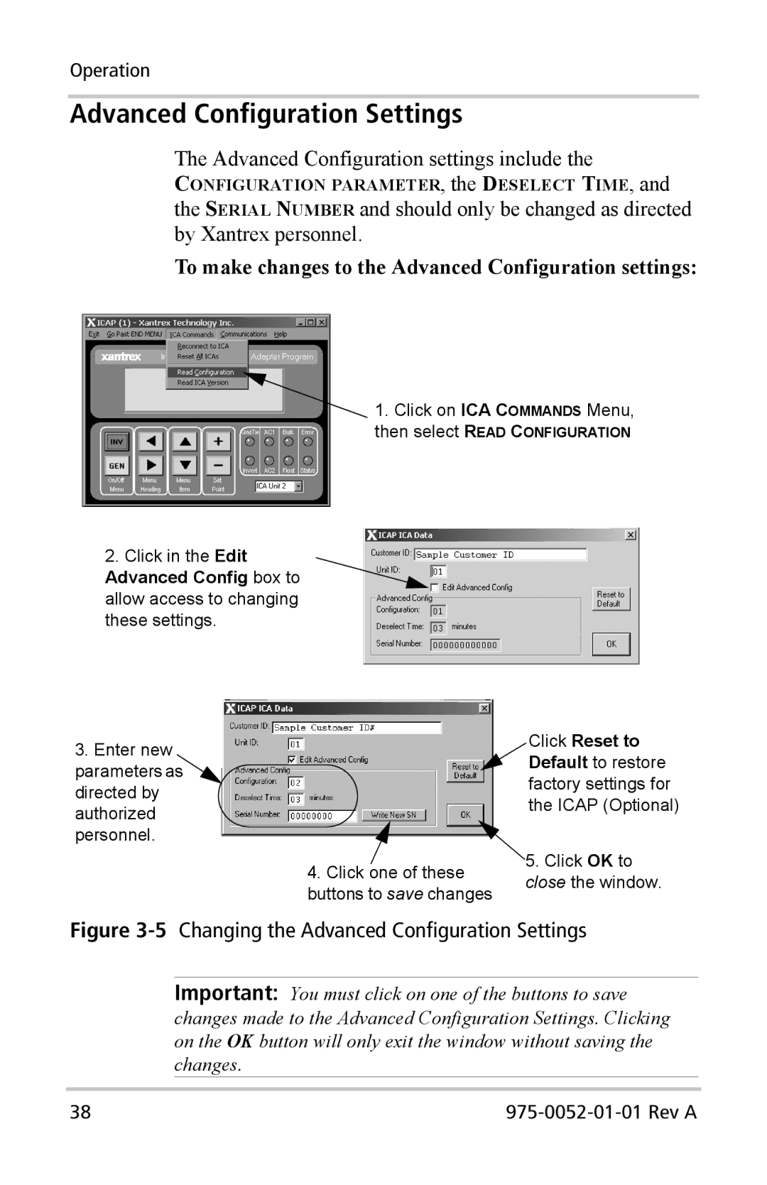 Xantrex Technology Inverter Communications Adapter manual Advanced Configuration Settings 