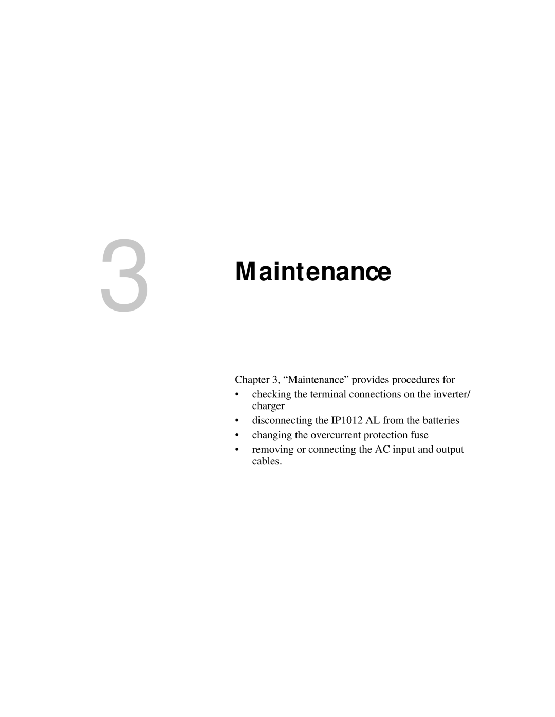 Xantrex Technology IP1012 AL manual Maintenance 