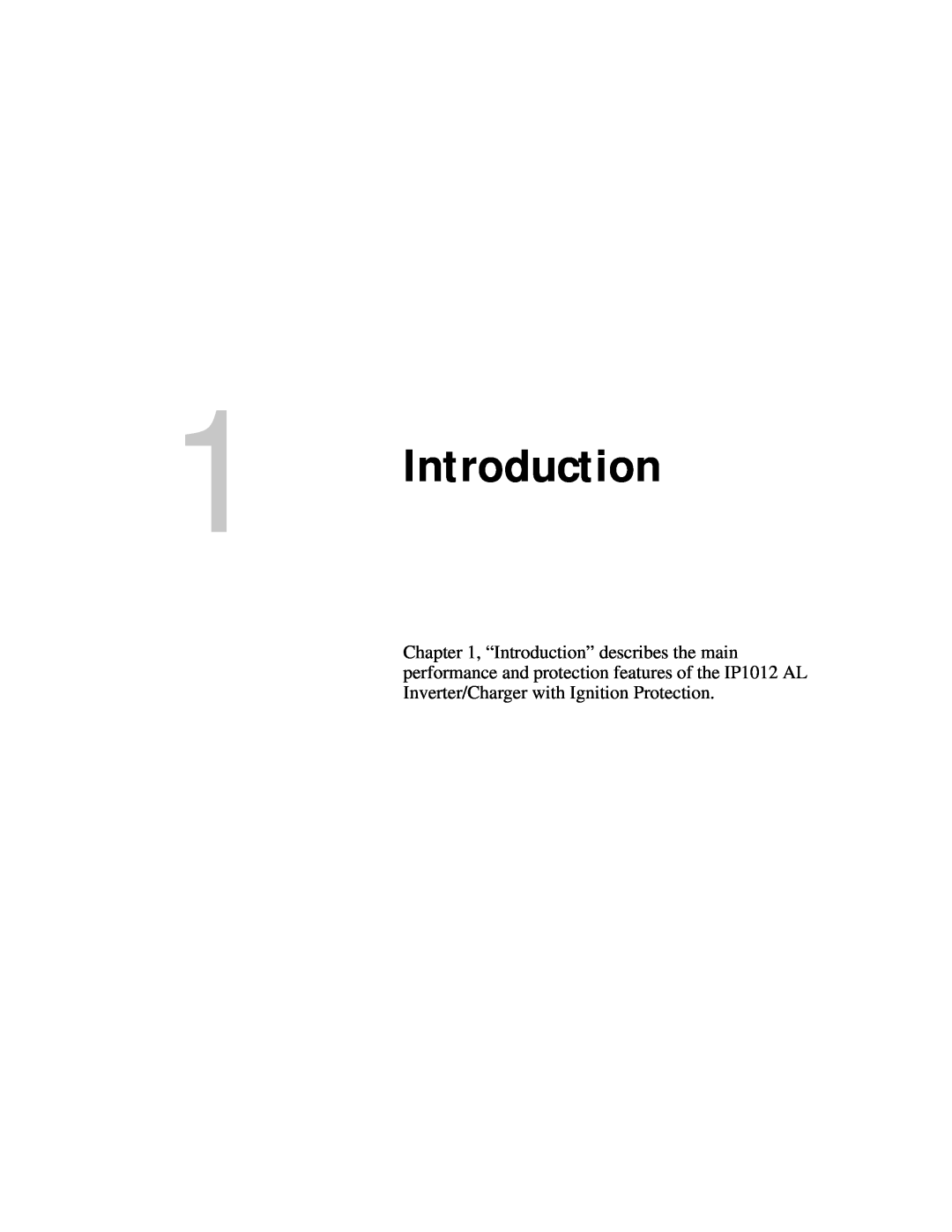 Xantrex Technology IP1012 AL manual Introduction 