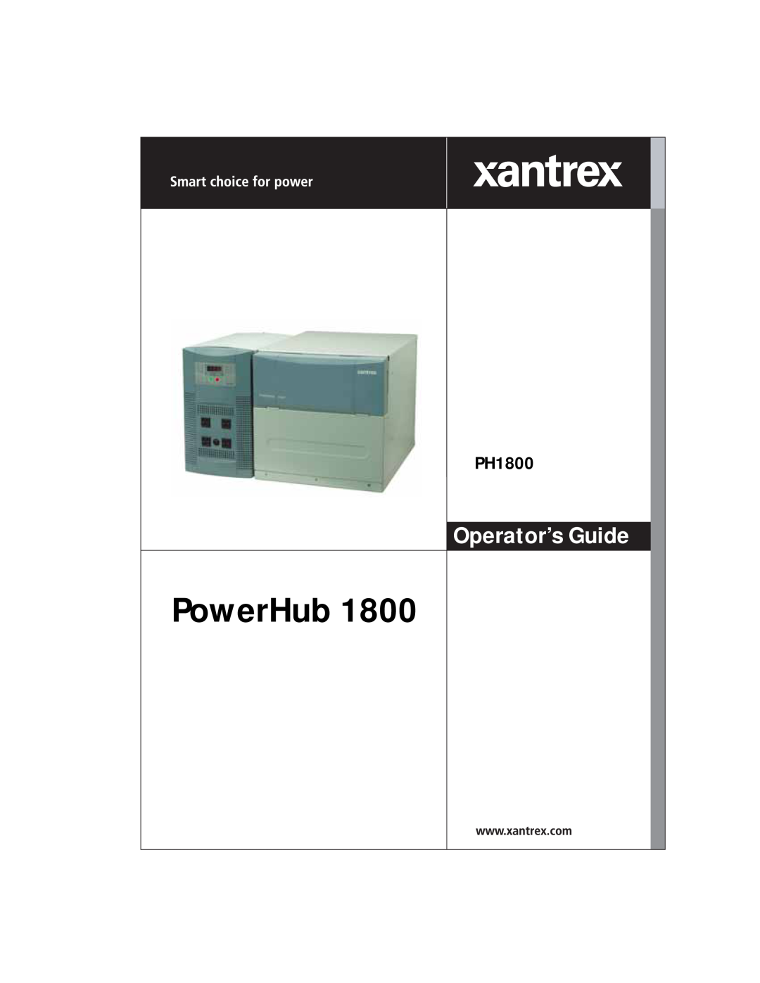 Xantrex Technology PH1800 manual PowerHub, Operator’s Guide 