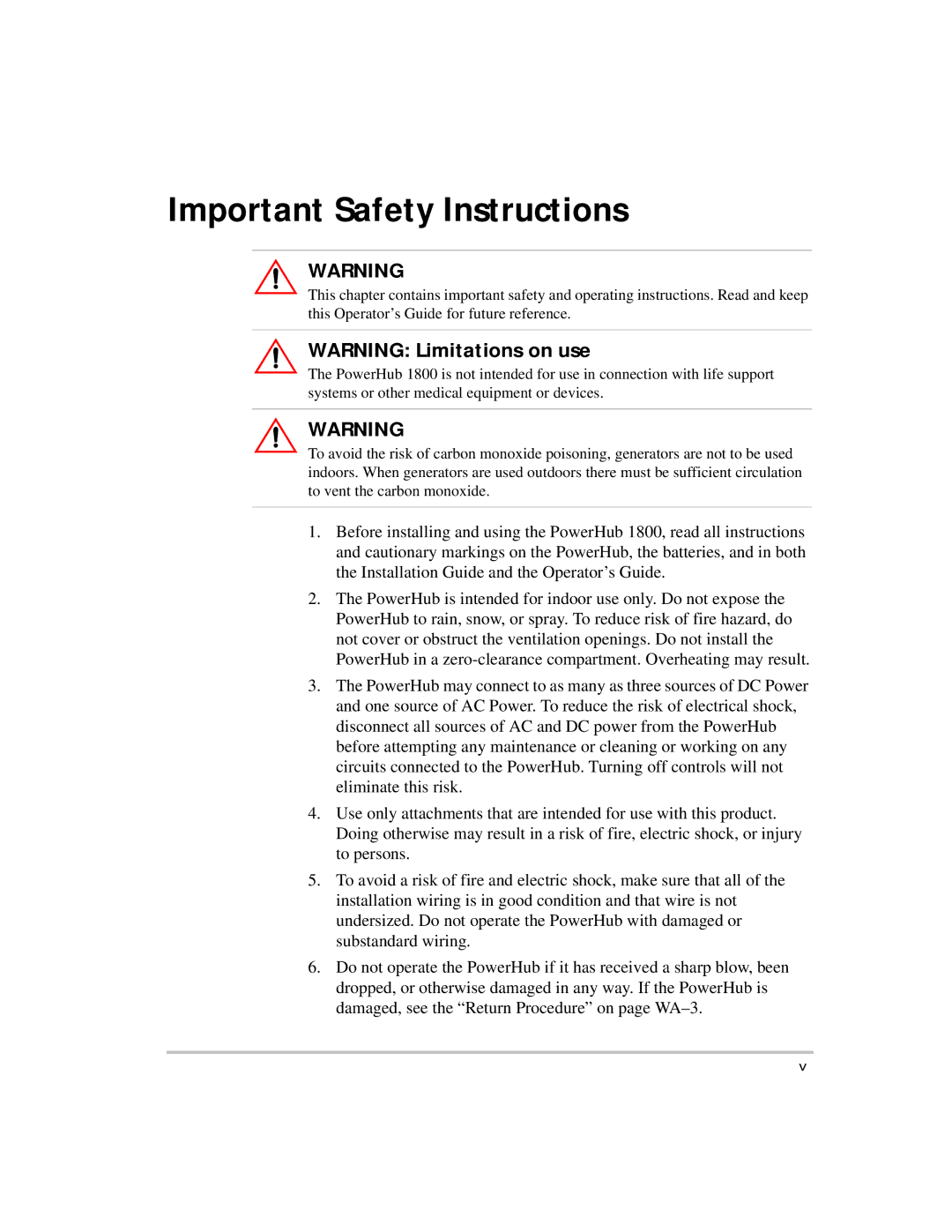 Xantrex Technology PH1800 manual Important Safety Instructions 