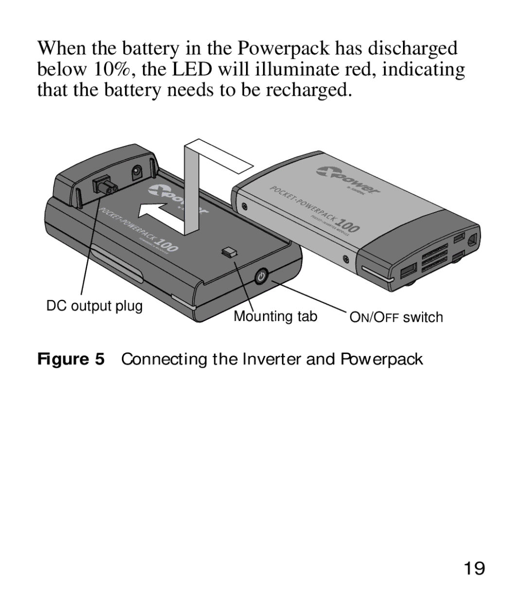 Xantrex Technology Powerpack 100 manual Connecting the Inverter and Powerpack 