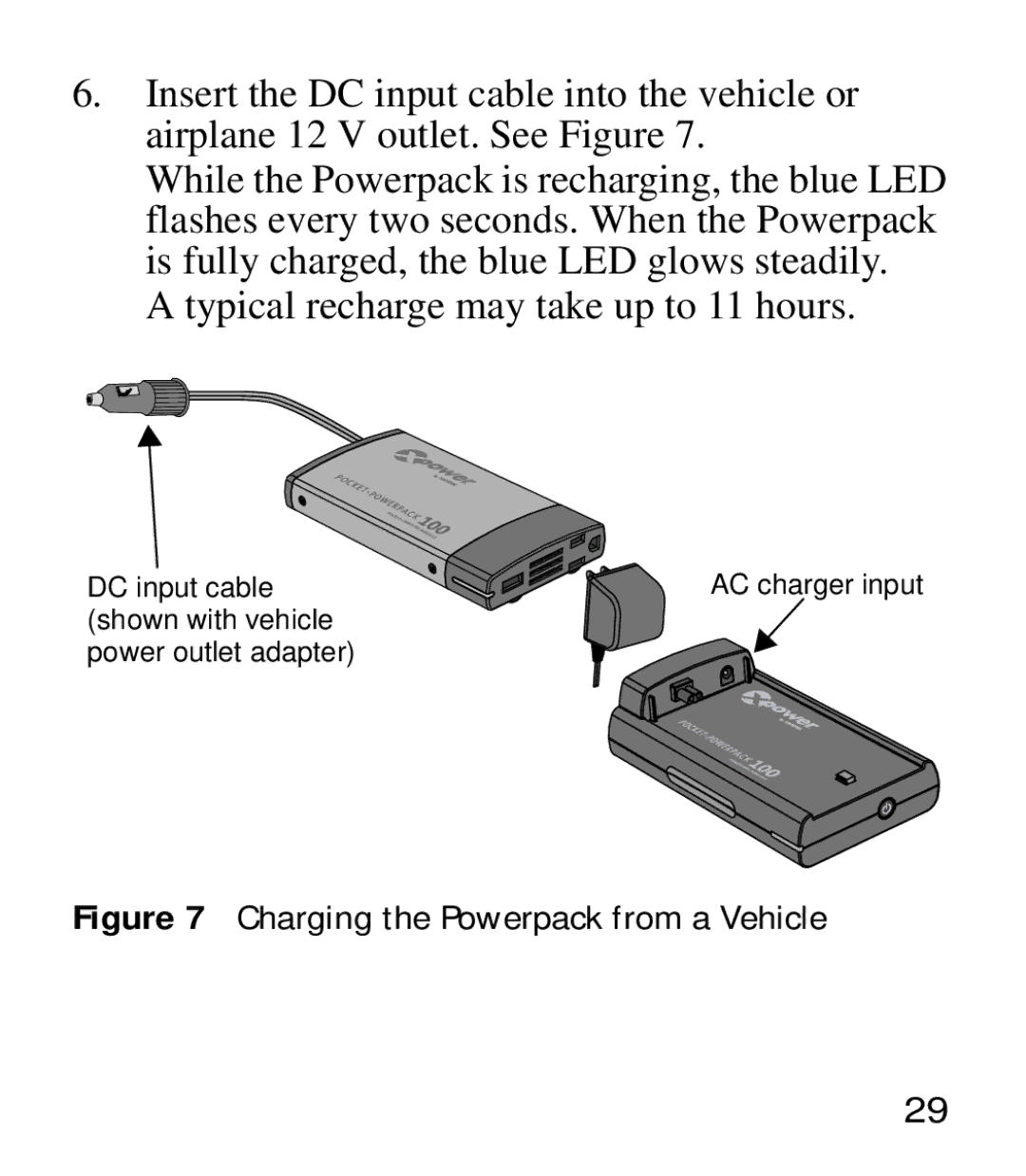 Xantrex Technology Powerpack 100 manual Charging the Powerpack from a Vehicle 