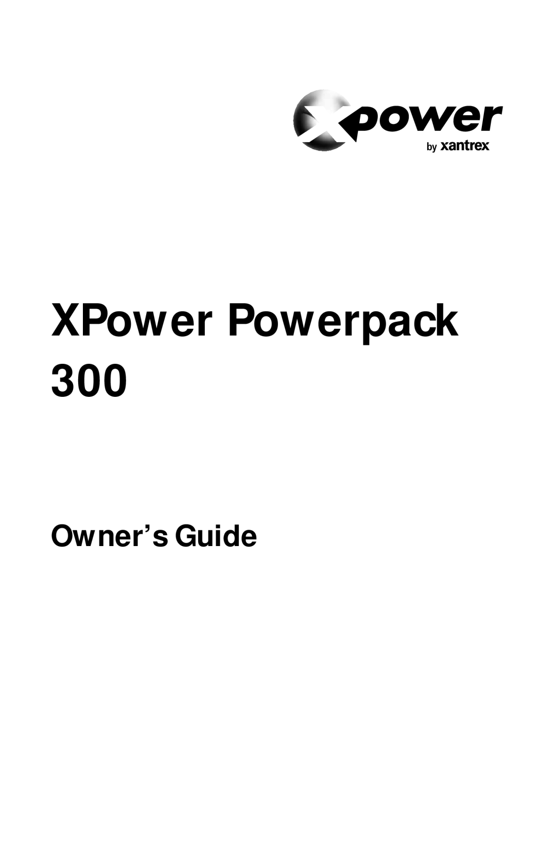 Xantrex Technology Powerpack 300 manual XPower Powerpack 