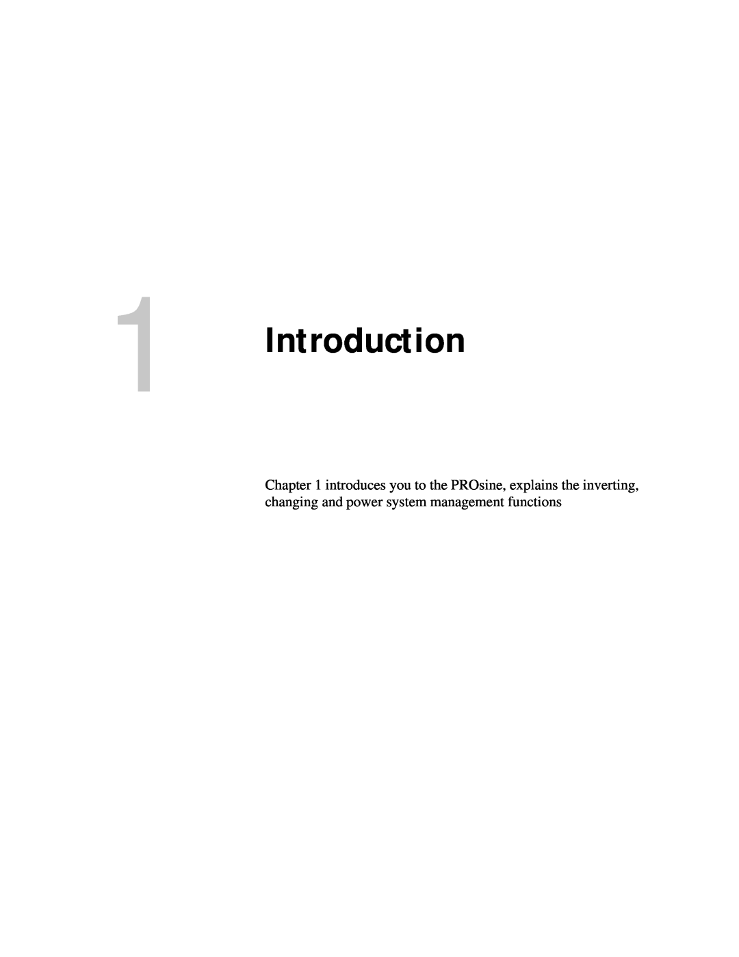 Xantrex Technology PROsine 2.0 user manual Introduction 