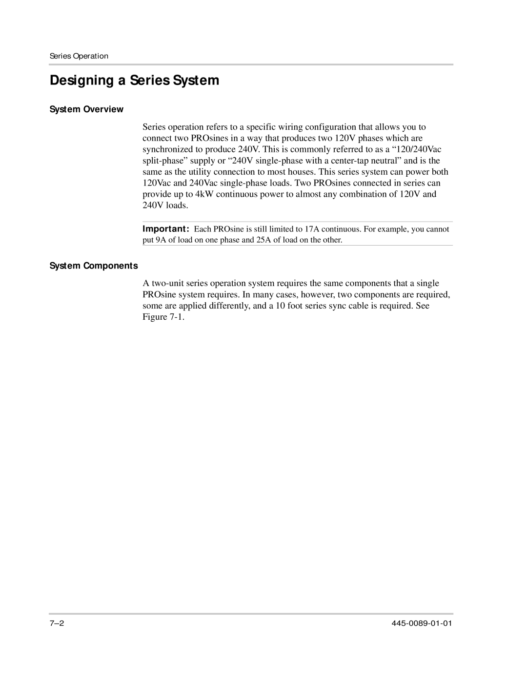 Xantrex Technology PROsine 2.0 user manual Designing a Series System, System Overview, System Components 