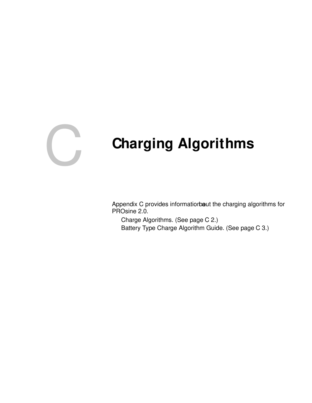 Xantrex Technology PROsine 2.0 user manual Charging Algorithms 