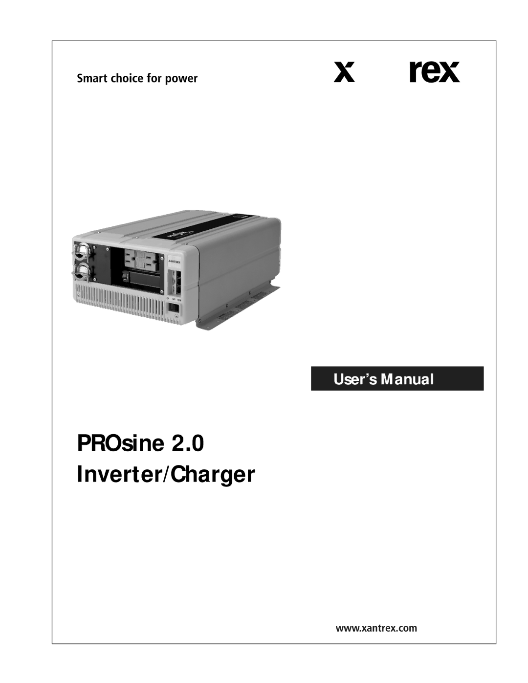 Xantrex Technology PROsine 2.0 user manual 