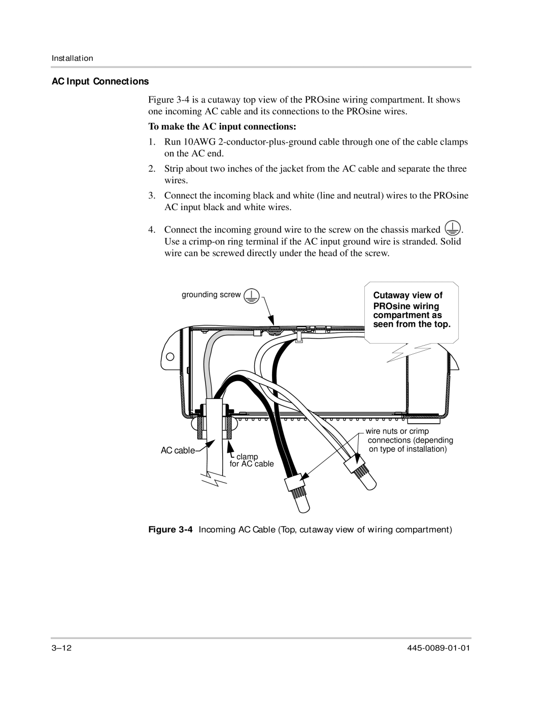 Xantrex Technology PROsine 2.0 user manual AC Input Connections, To make the AC input connections 