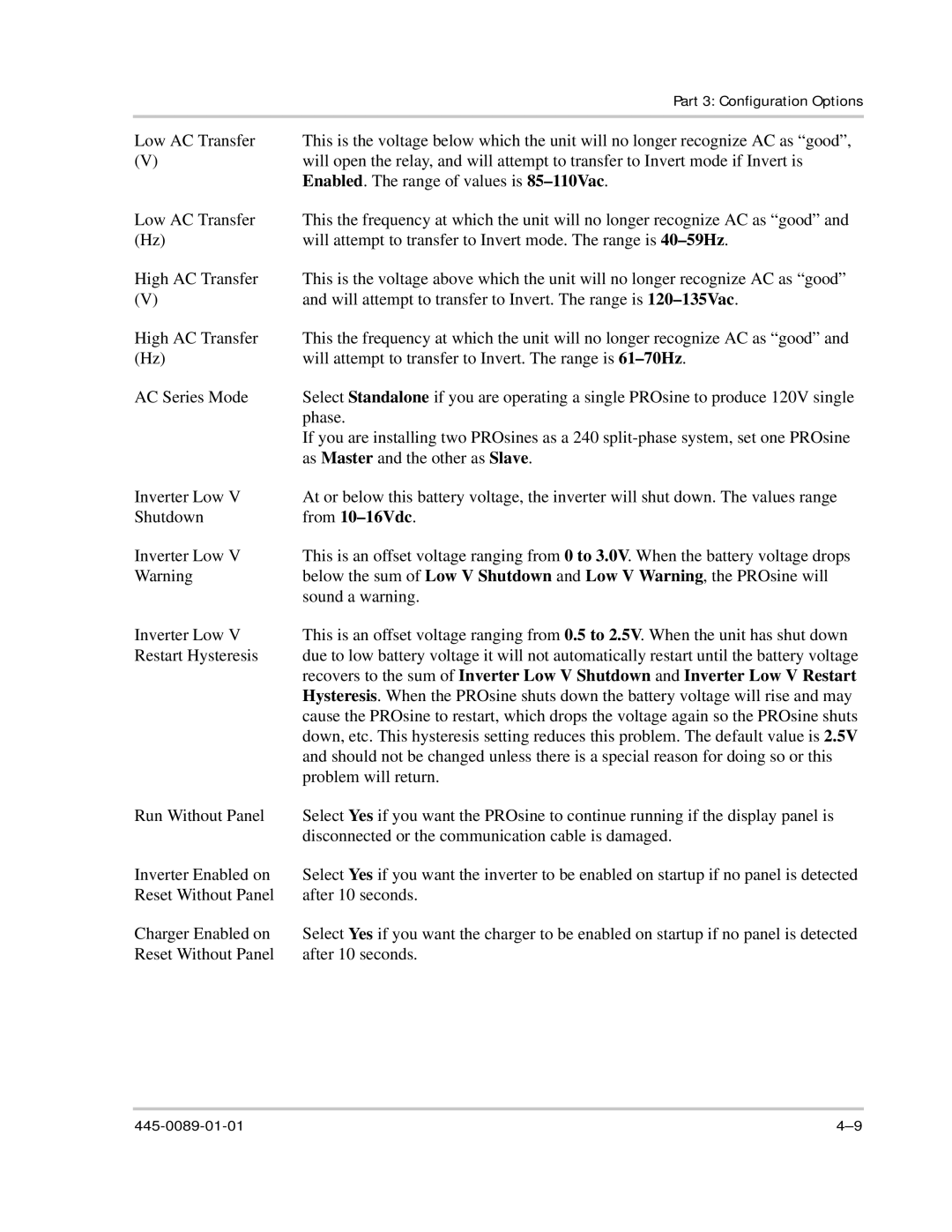 Xantrex Technology PROsine 2.0 user manual From 10-16Vdc 