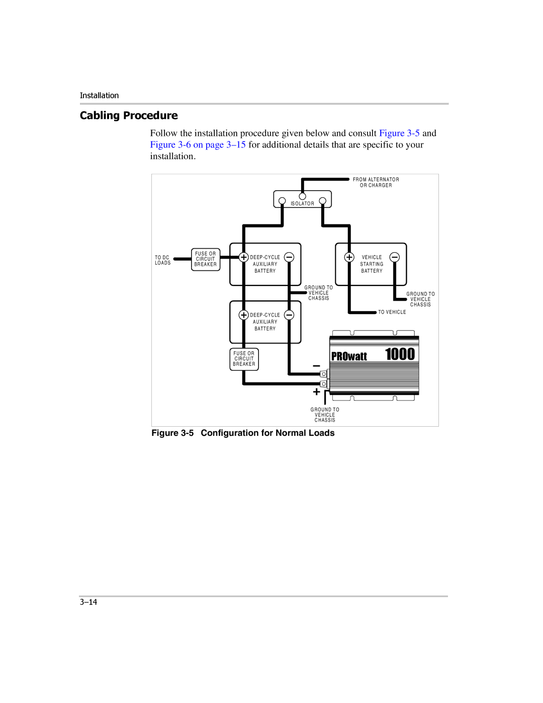 Xantrex Technology PROwatt 1000 manual Cabling Procedure 