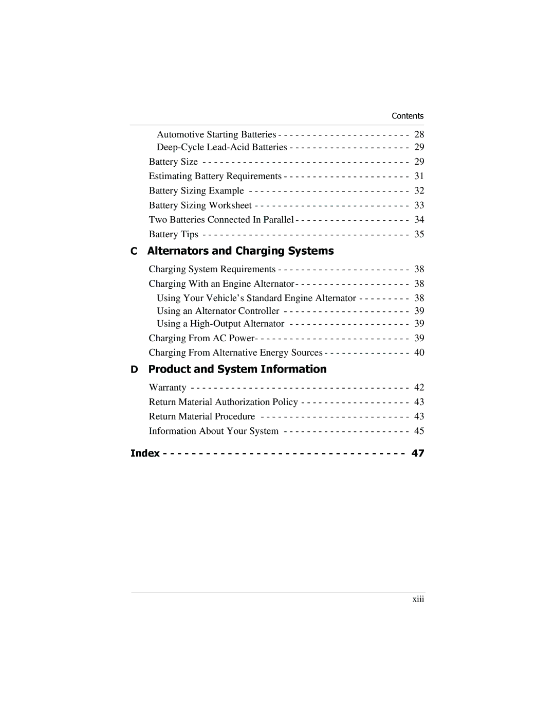 Xantrex Technology PROwatt 600 manual Alternators and Charging Systems, Product and System Information 