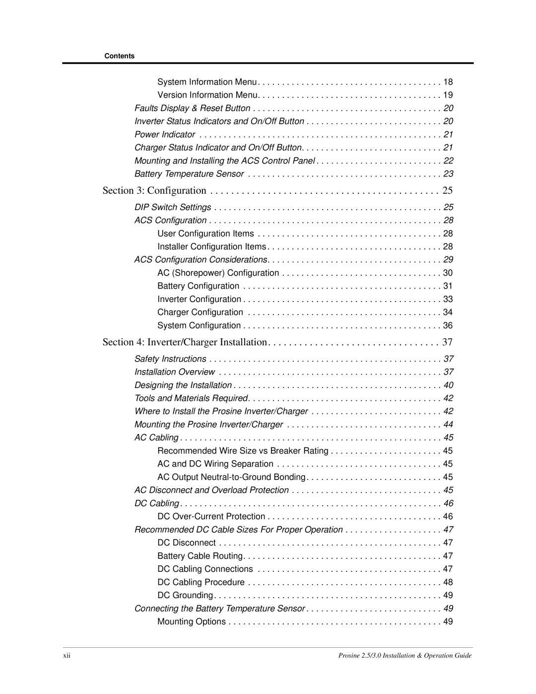 Xantrex Technology PS3.0, PS2.5 installation and operation guide Configuration 