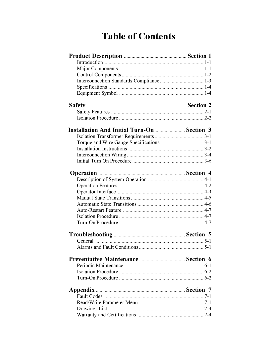 Xantrex Technology PV-225208 important safety instructions Table of Contents 