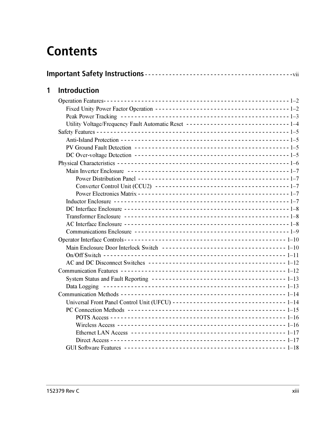 Xantrex Technology PV100S-208 manual Contents 