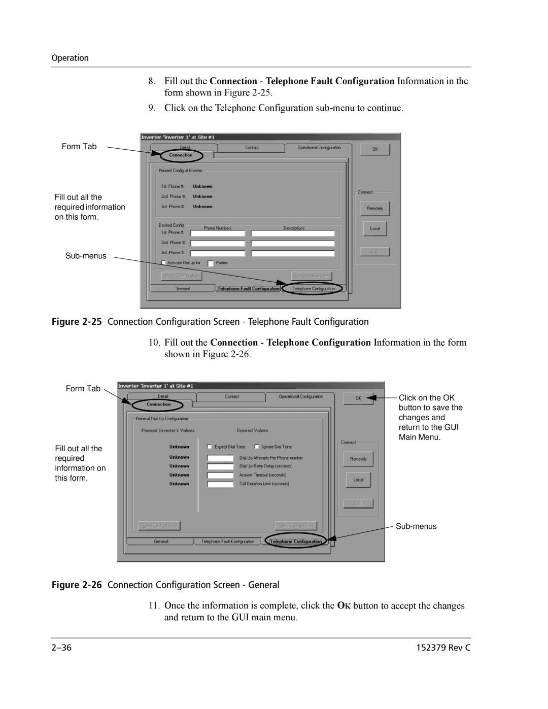 Xantrex Technology PV100S-208 manual 26Connection Configuration Screen General 