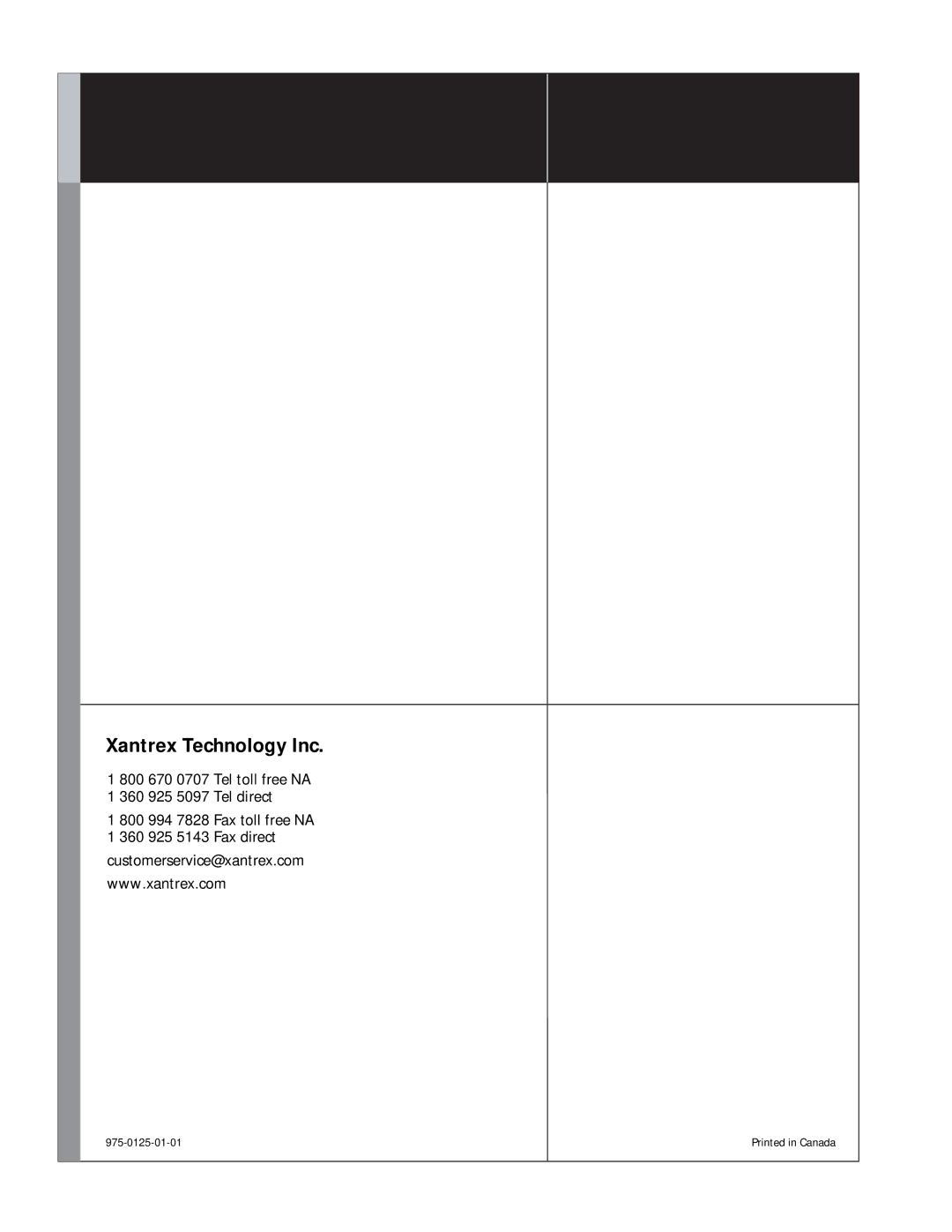 Xantrex Technology RS2000 manual Xantrex Technology Inc 