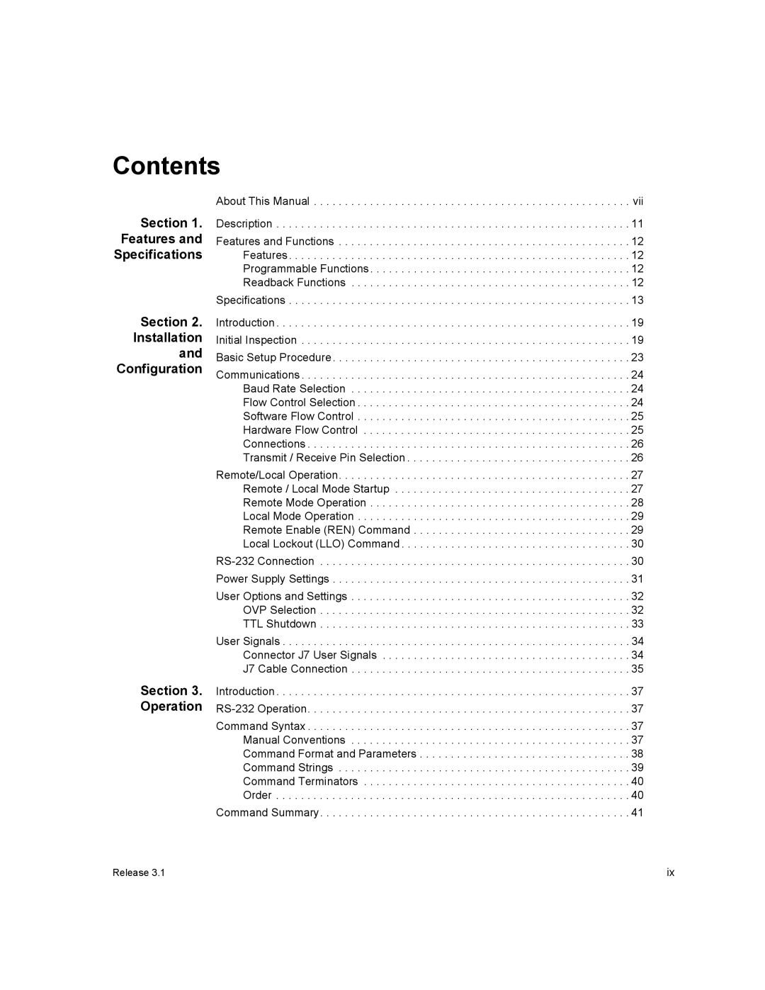 Xantrex Technology RS232-XHR manual Contents 