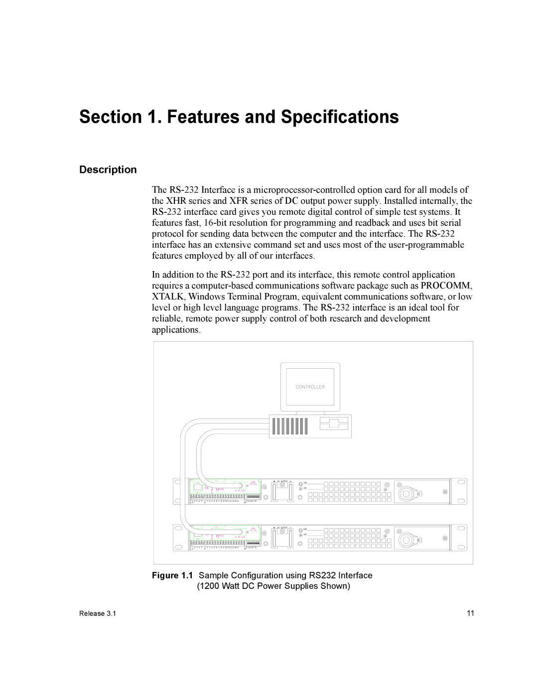 Xantrex Technology RS232-XHR manual Features and Specifications, Description 