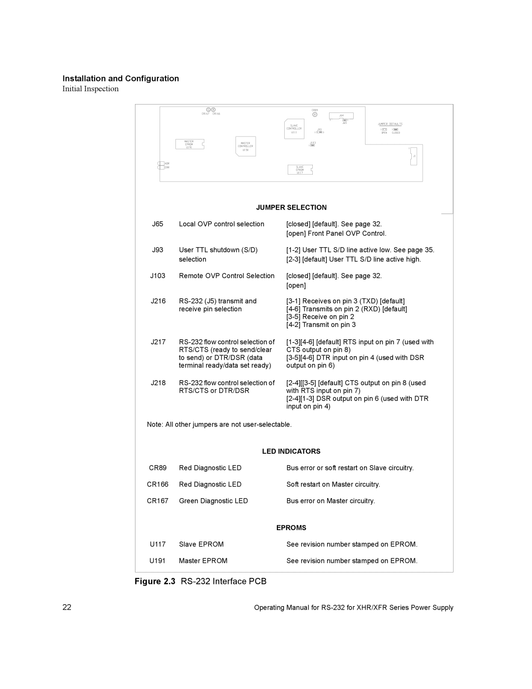 Xantrex Technology RS232-XHR manual RS-232 Interface PCB 