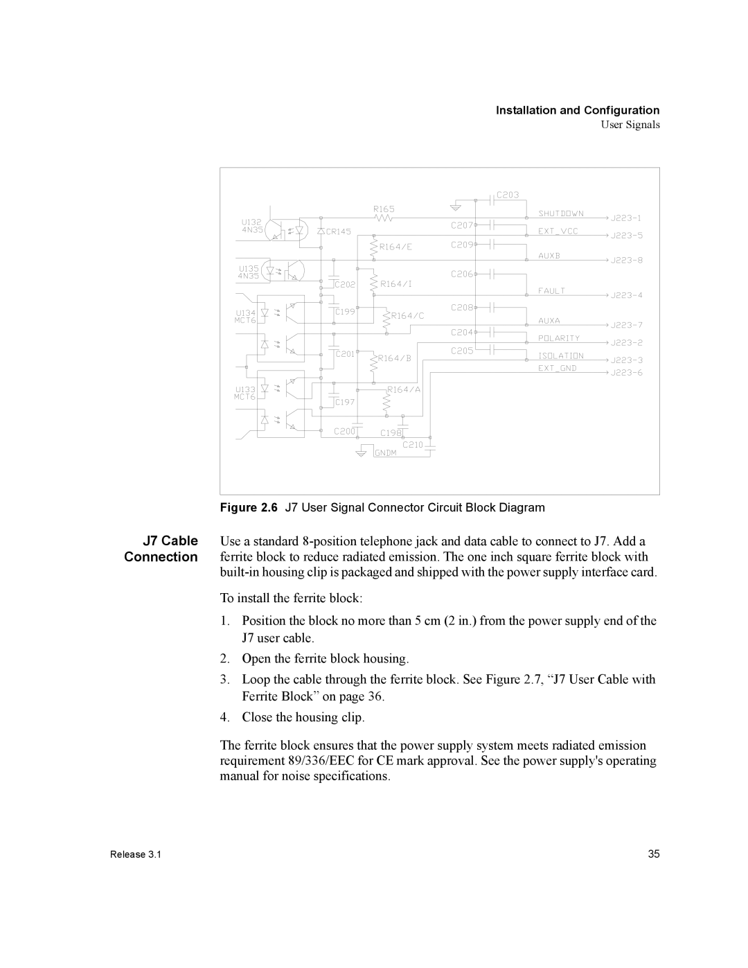 Xantrex Technology RS232-XHR manual J7 User Signal Connector Circuit Block Diagram 