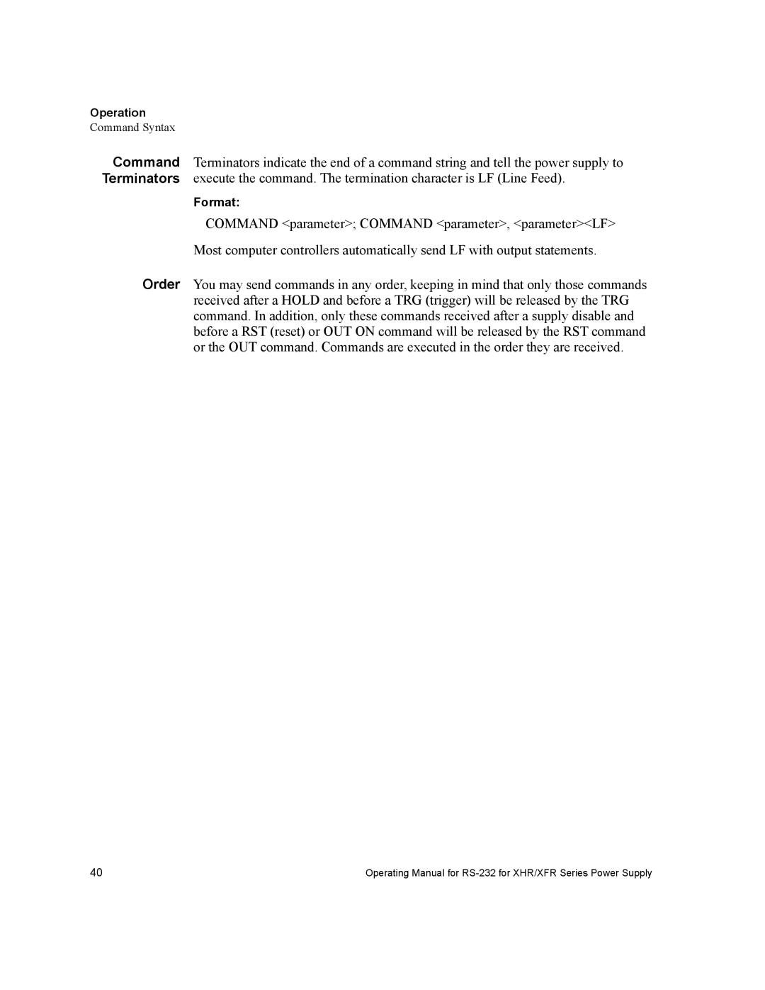 Xantrex Technology RS232-XHR manual Operation 