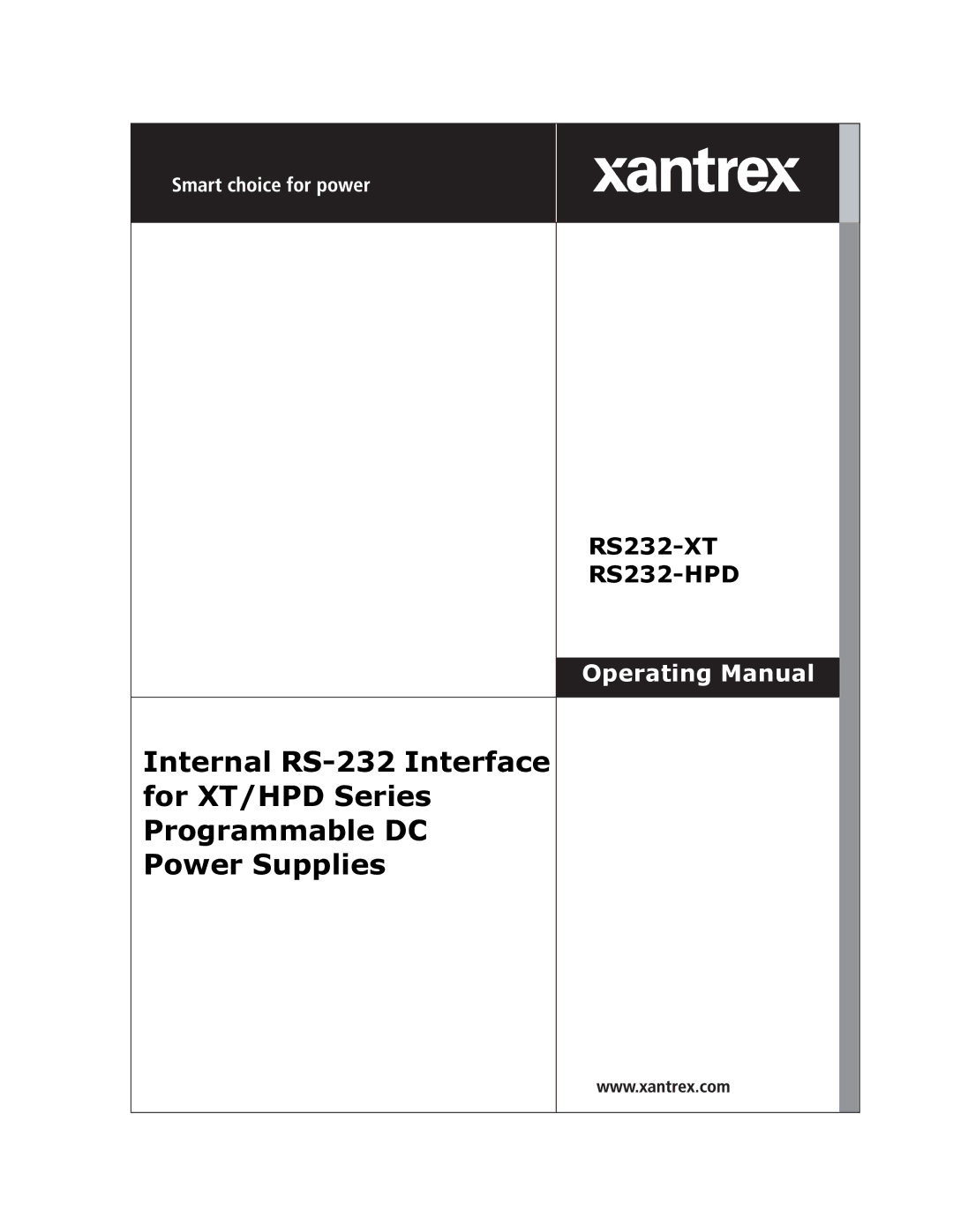 Xantrex Technology RS232-HPD, RS232-XT manual 