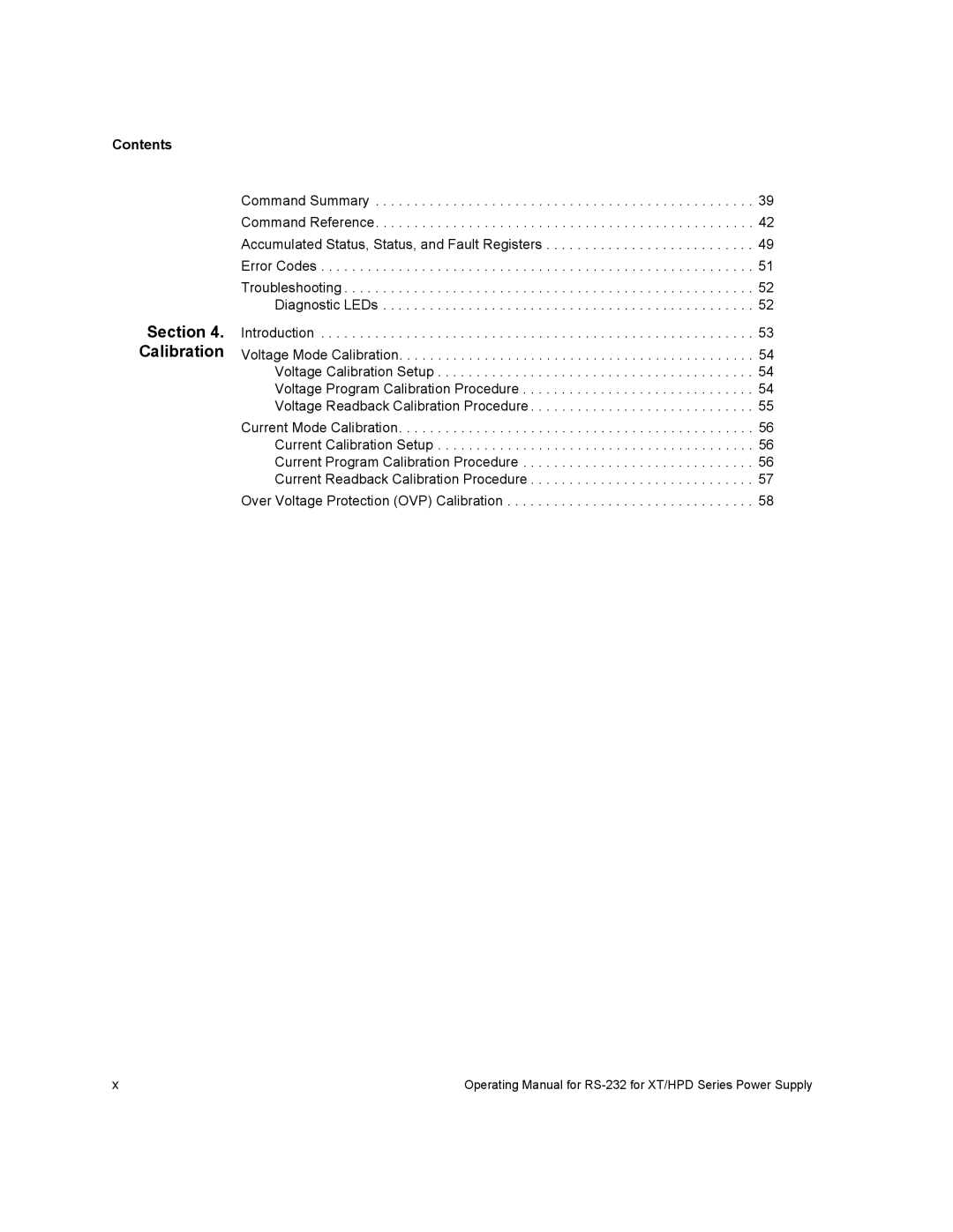 Xantrex Technology RS232-XT, RS232-HPD manual Contents 