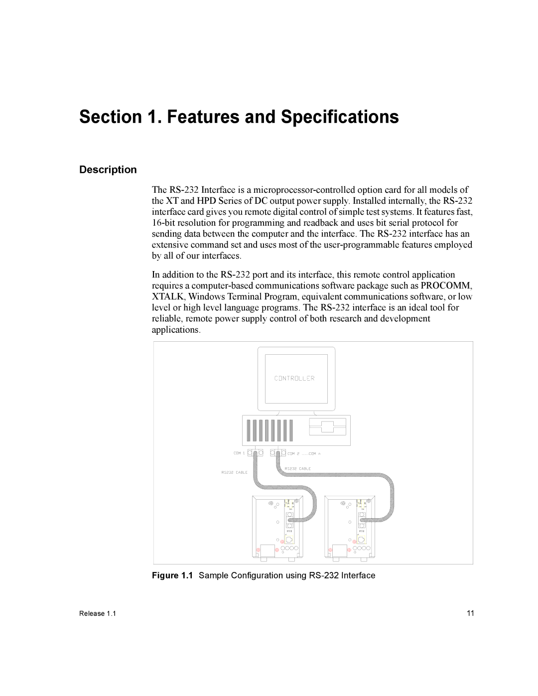 Xantrex Technology RS232-HPD, RS232-XT manual Features and Specifications, Description 