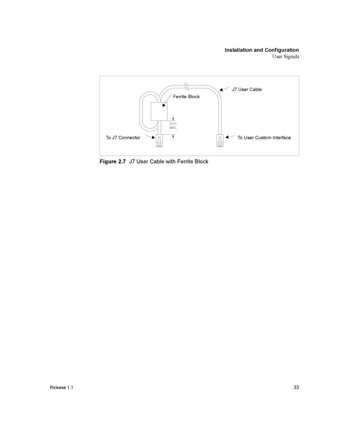 Xantrex Technology RS232-HPD, RS232-XT manual J7 User Cable with Ferrite Block 