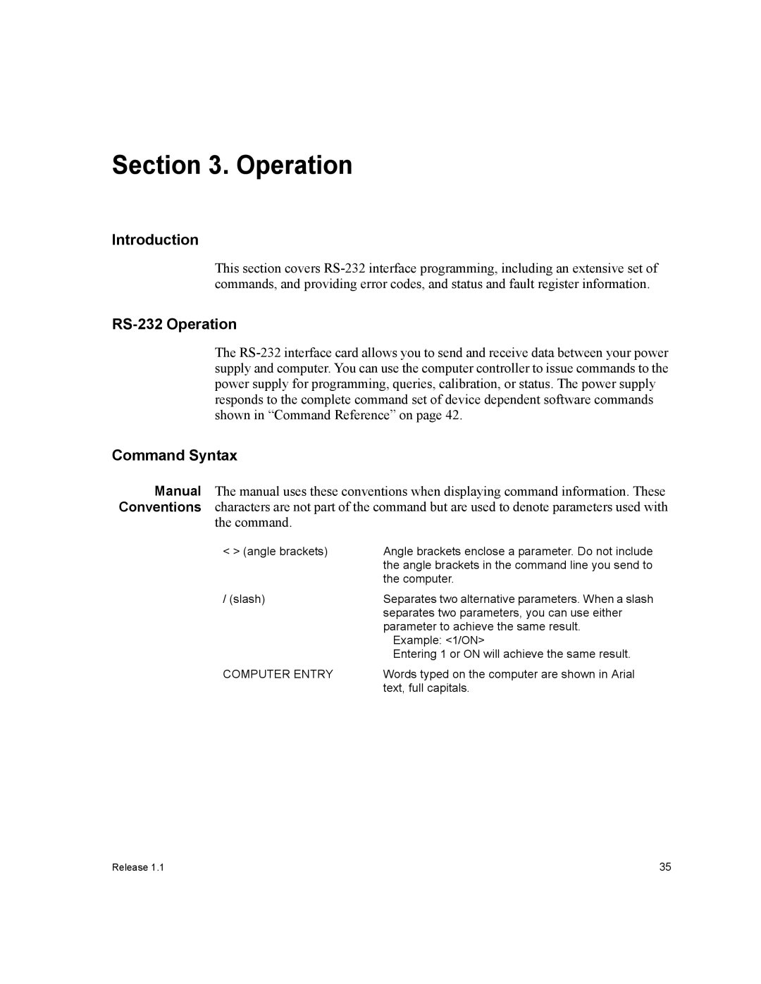 Xantrex Technology RS232-HPD, RS232-XT manual RS-232 Operation, Command Syntax 