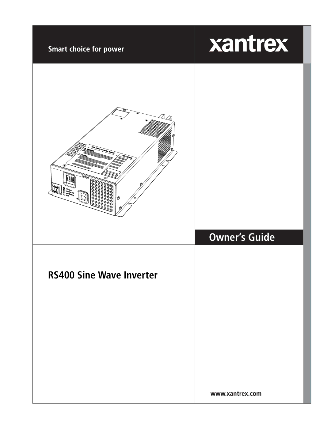 Xantrex Technology manual RS400 Sine Wave Inverter 