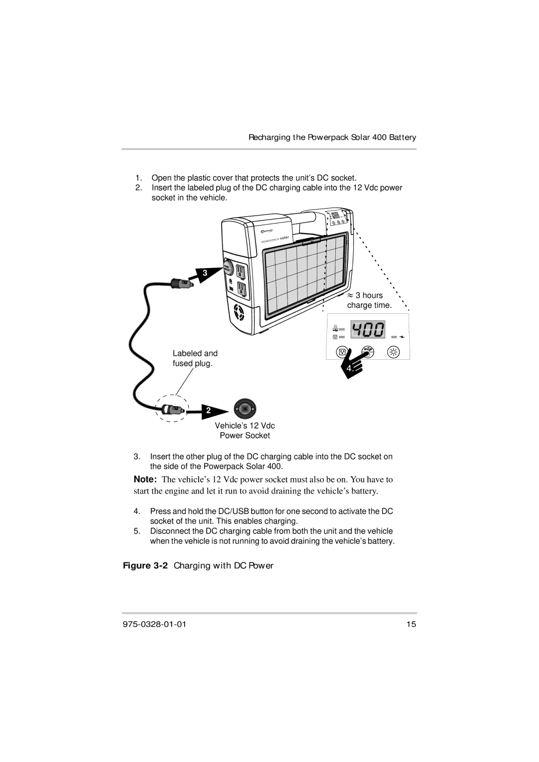 Xantrex Technology Solar 400 manual 2Charging with DC Power 