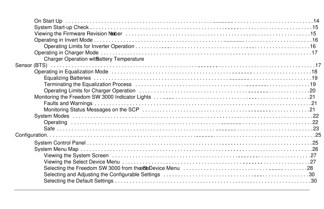 Xantrex Technology SW 3000 user service 