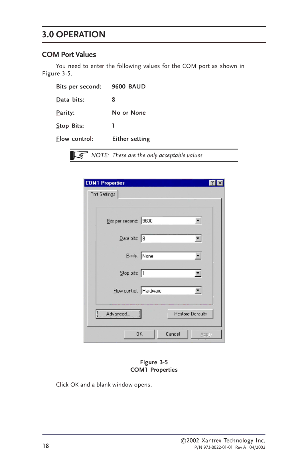 Xantrex Technology SW Communications Adapter owner manual COM Port Values, Figure!.,%#3-5.!%##*#.%$%-###+&/0 