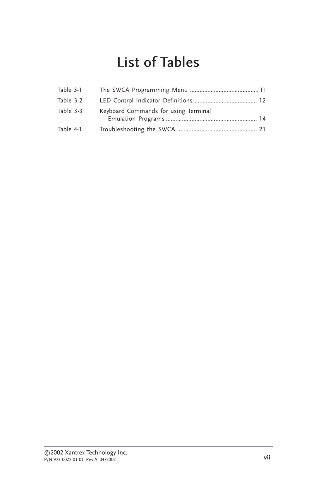 Xantrex Technology SW Communications Adapter owner manual Keyboard Commands for using Terminal 