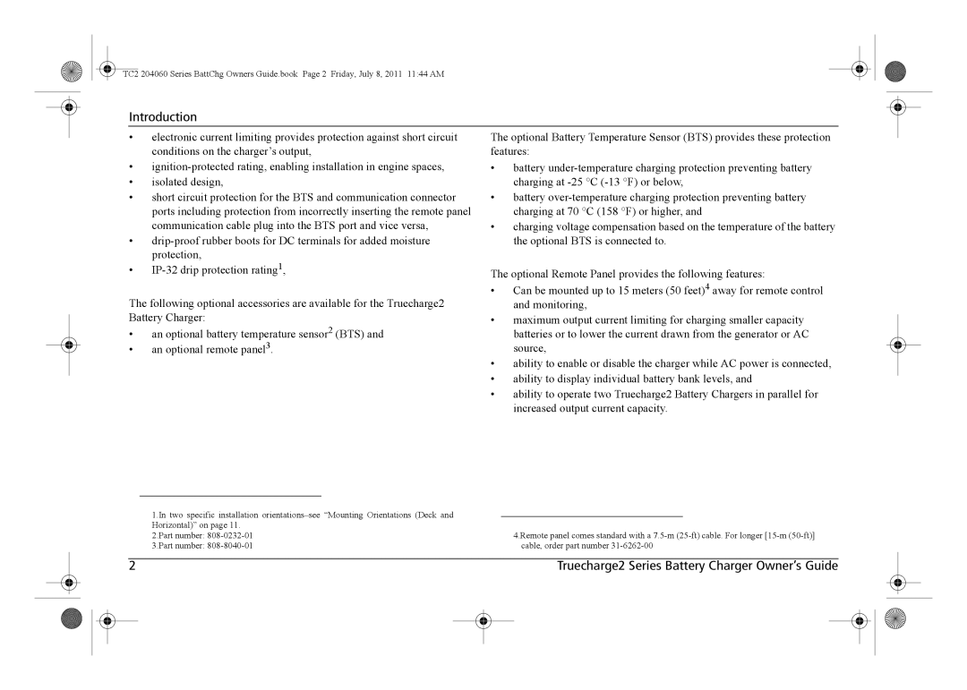 Xantrex Technology TC2 204060 manual Introduction 