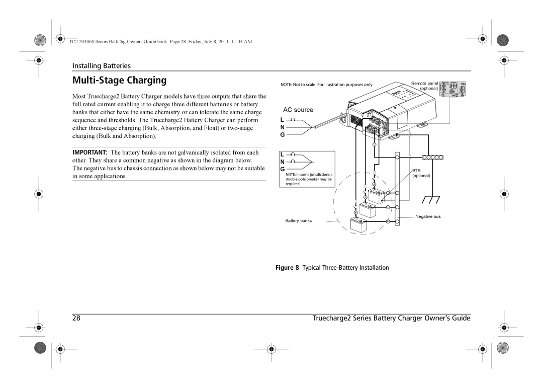 Xantrex Technology TC2 204060 manual Multi-Stage Charging, AC source 