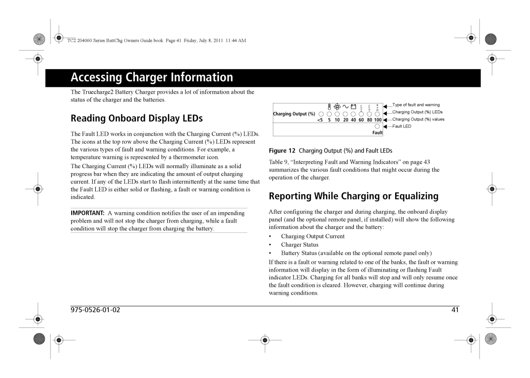 Xantrex Technology TC2 204060 manual Accessing Charger Information, Reading Onboard Display LEDs 