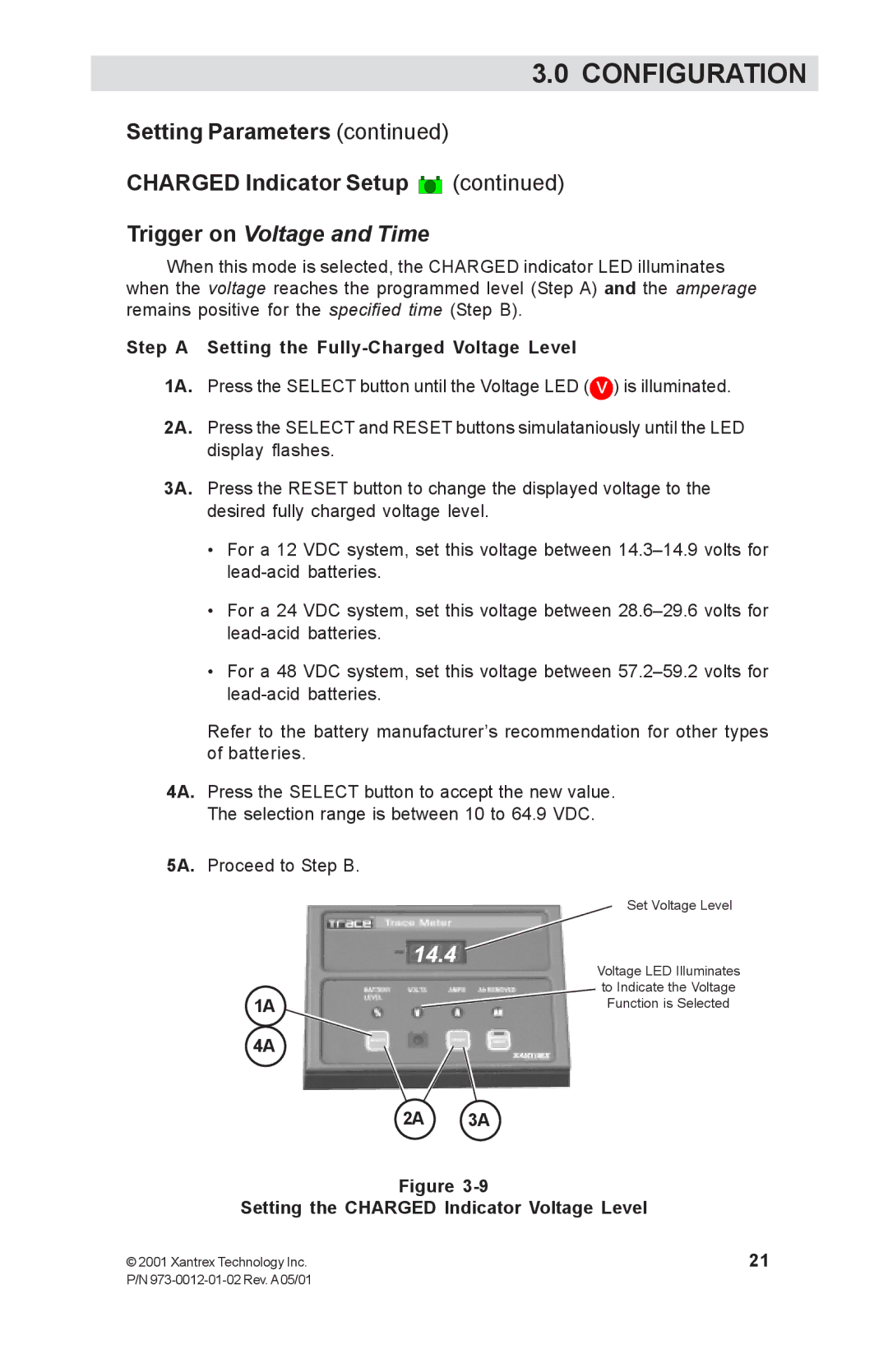 Xantrex Technology TM500A manual Trigger on Voltage and Time 