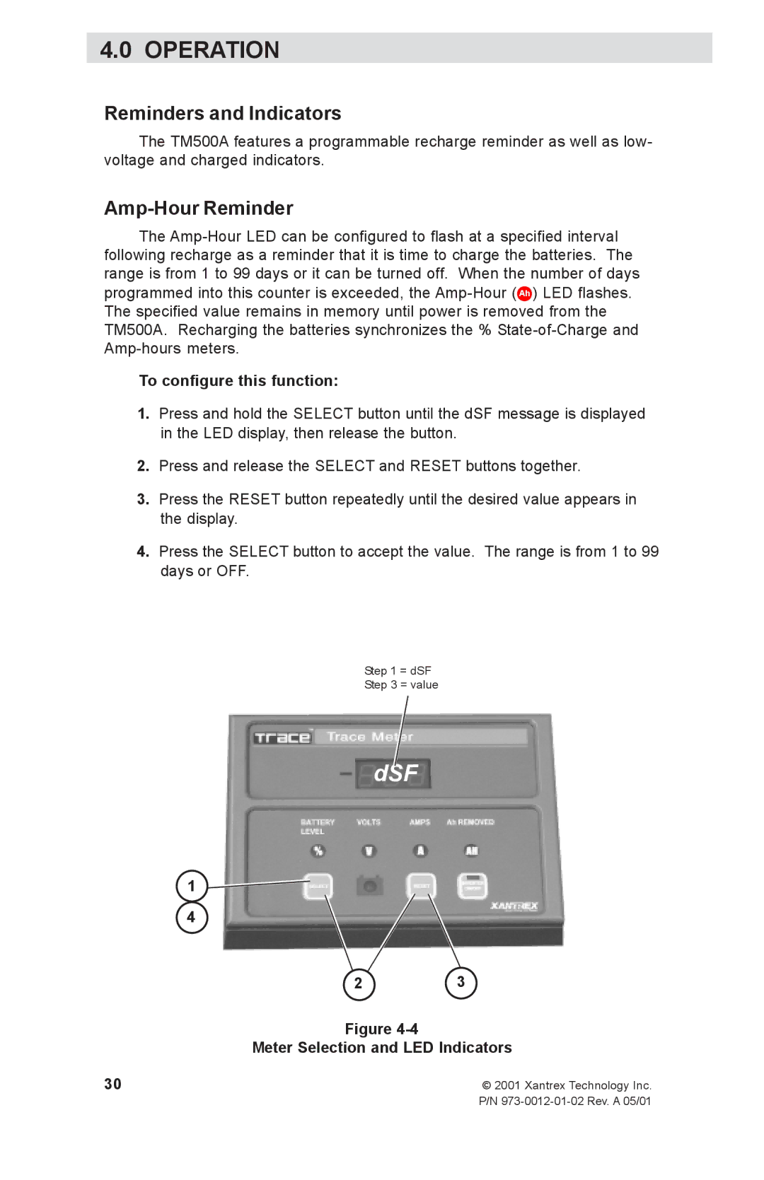 Xantrex Technology TM500A manual Reminders and Indicators, Amp-Hour Reminder, To configure this function 