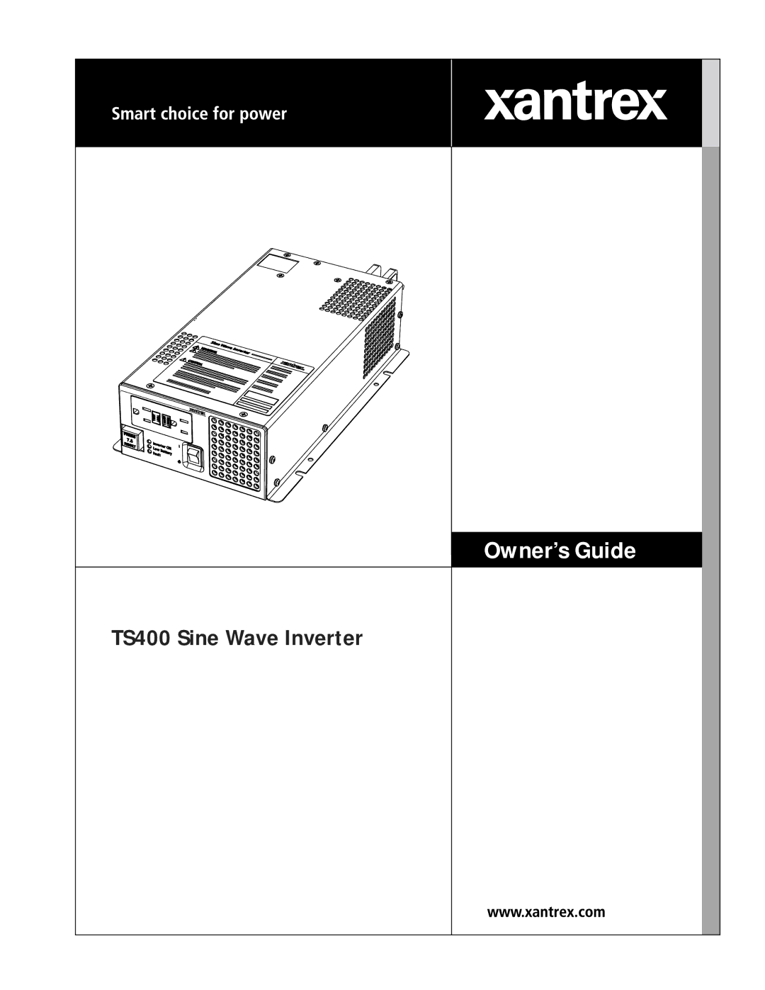 Xantrex Technology manual TS400 Sine Wave Inverter 